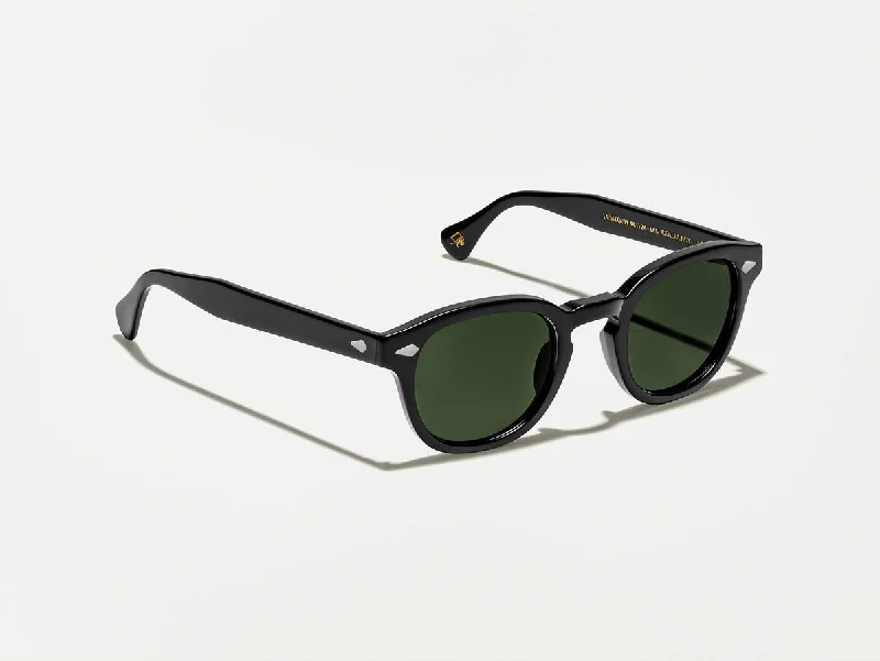 Reflective tortoiseshell sunglasses-Moscot Lemtosh Black 52 G15