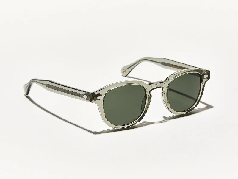 UV-protective wayfarer sunglasses-Moscot Lemtosh Sage 49 G15