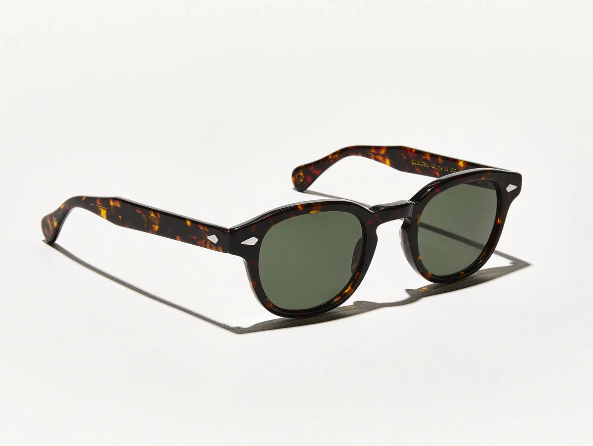 Mirrored sport sunglasses-Moscot Lemtosh Tort 52 G15