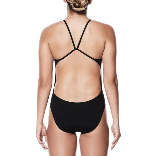 NIKE Poly Solids Women Swim Performance Cut Out One Piece