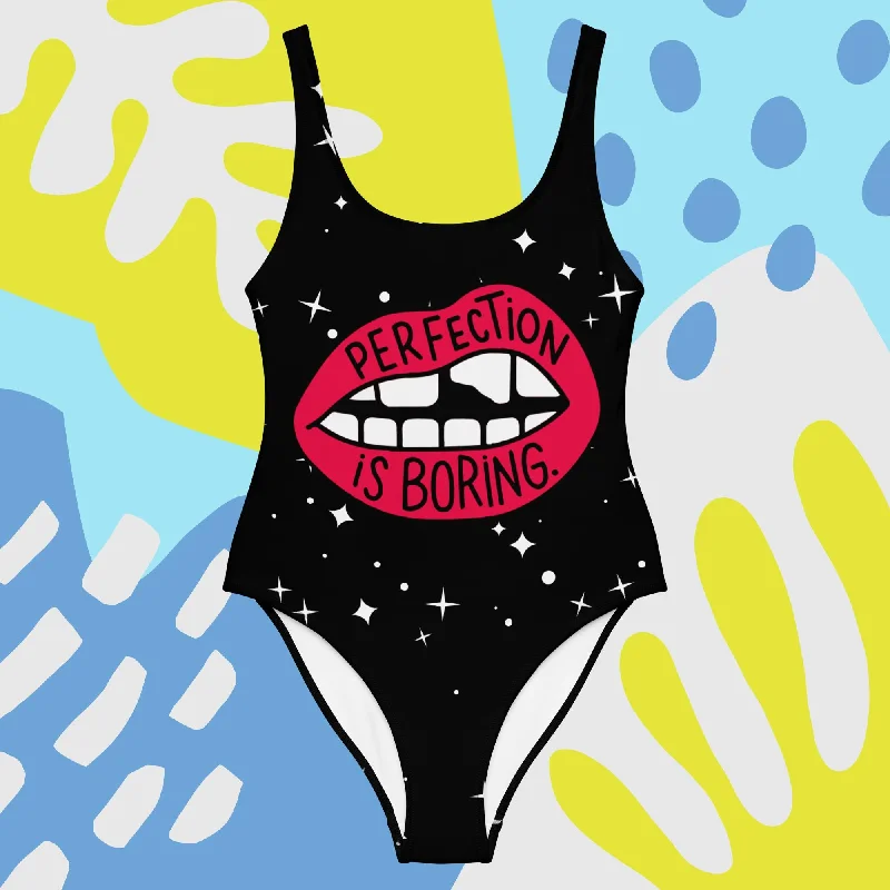 Perfection is Boring One-Piece Swimsuit