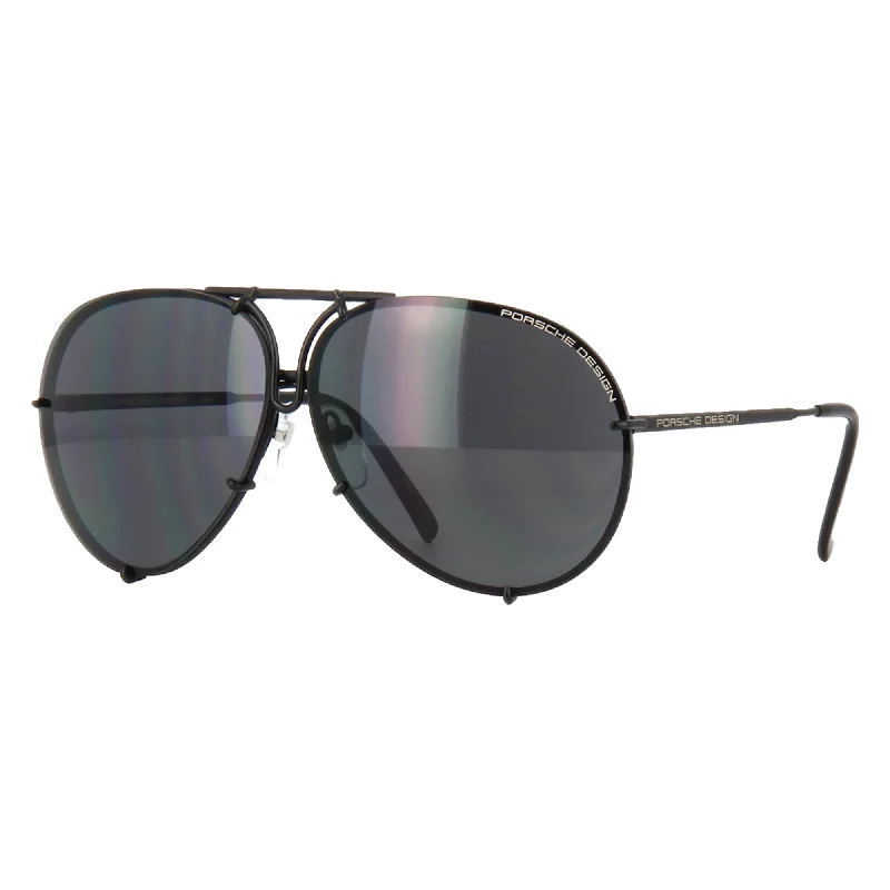 Oversized tortoiseshell sunglasses-Porsche 8478 D V343 Black 66mm