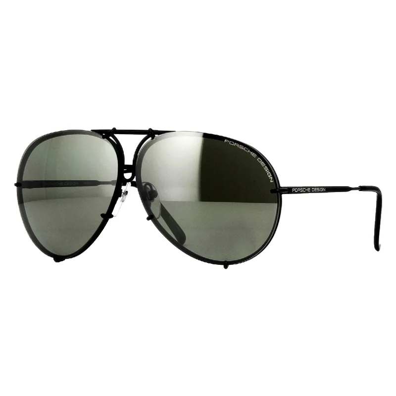 Tortoiseshell wraparound sunglasses-Porsche 8478 D V656  Black 69mm