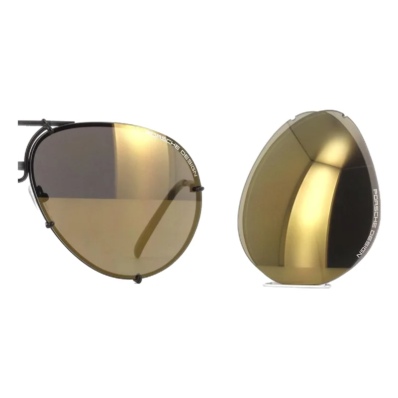 Gradient lens aviator sunglasses-Porsche 8478 V209 Lenses Gold Flash Mirror 69mm