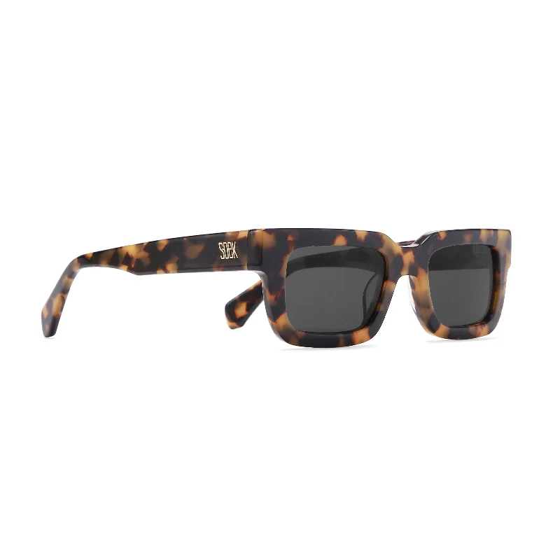 Anti-glare wraparound sunglasses-ROVE HONEY TORT - Bio Acetate Tortoise Frame l Khaki  Polarised Lens