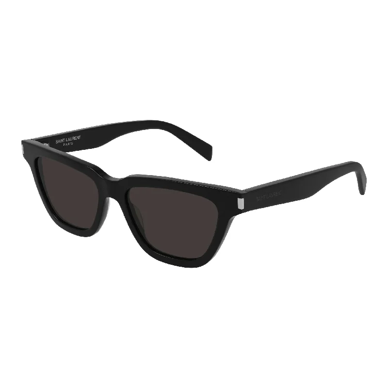 Oversized mirrored aviators-Saint Laurent SL 462 001 Sulpice Black Grey