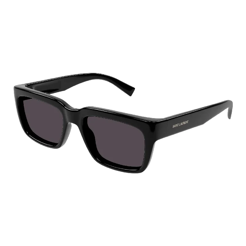 Matte gray wayfarer sunglasses-Saint Laurent SL 615 001 Black