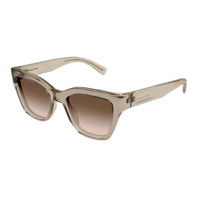 Square polarized sunglasses-Saint Laurent SL 641 005 Crystal Beige