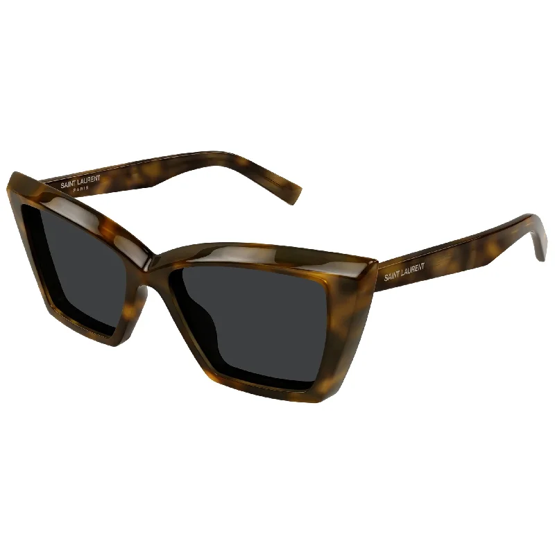 Oversized mirrored sunglasses-Saint Laurent SL 657 002 Havana