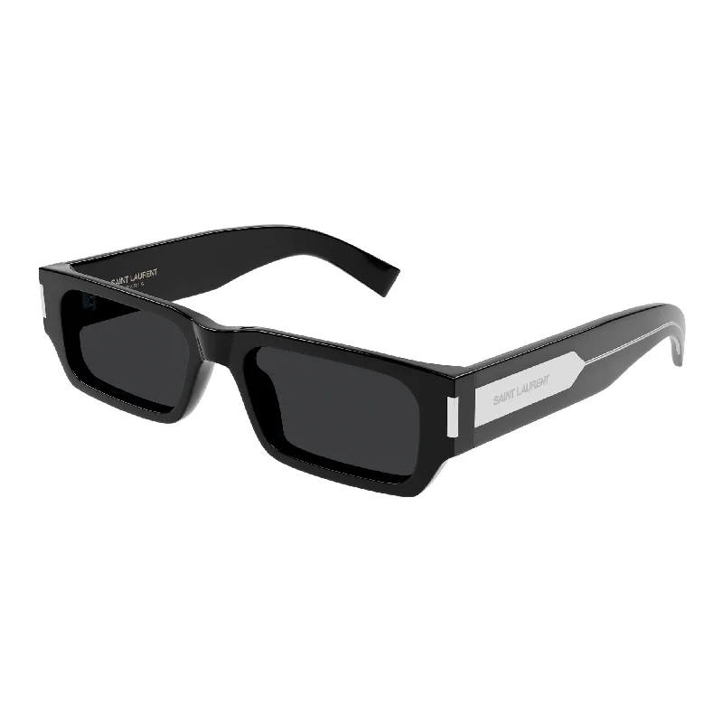 UV-block round sunglasses-Saint Laurent SL 660F 001 Black