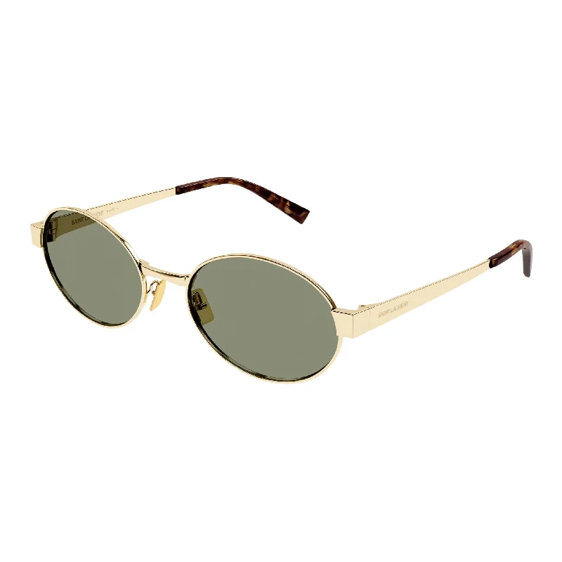 Polarized round sunglasses-Saint Laurent SL 692 003 Gold Green