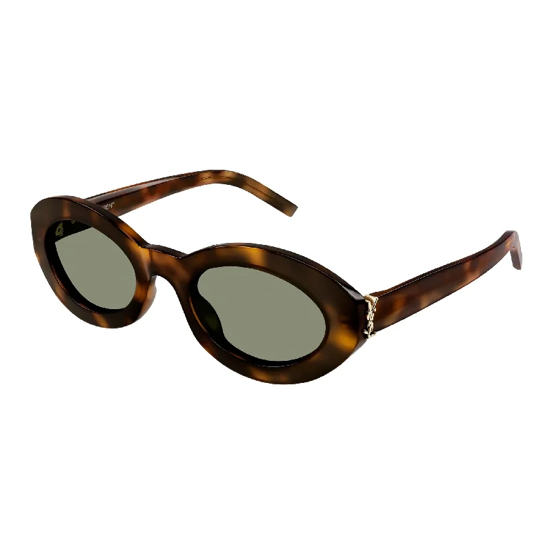 Sporty wraparound sunglasses-Saint Laurent SL M 136 002 Havana