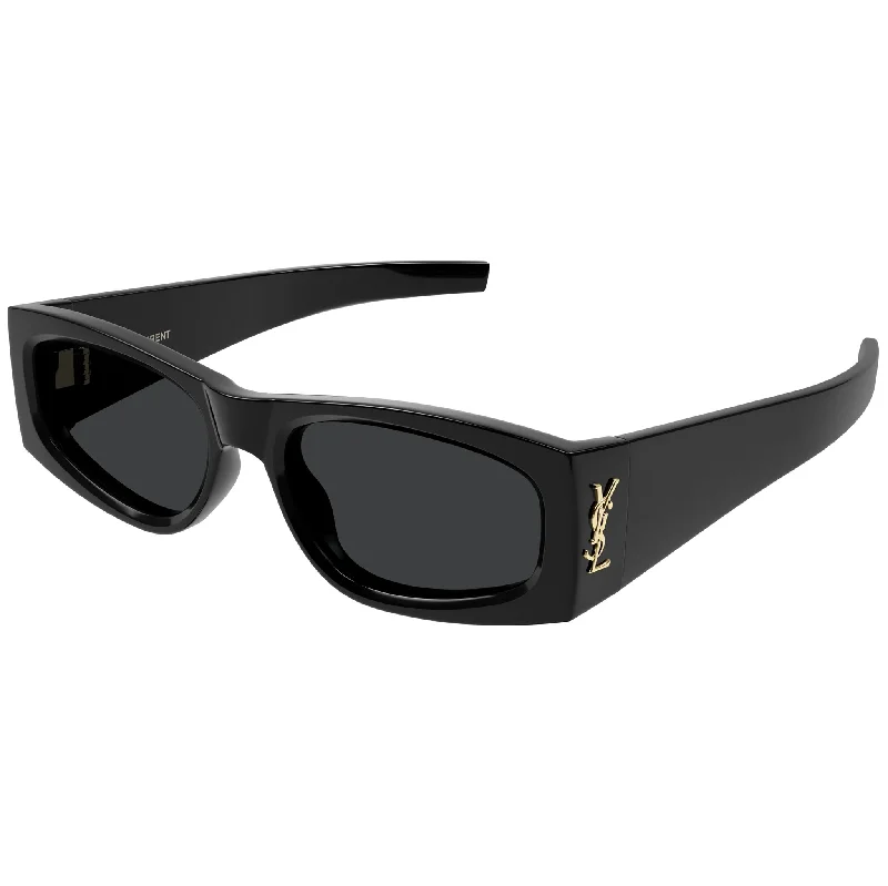 Retro black cat-eye sunglasses-Saint Laurent SL M 140 001 Black