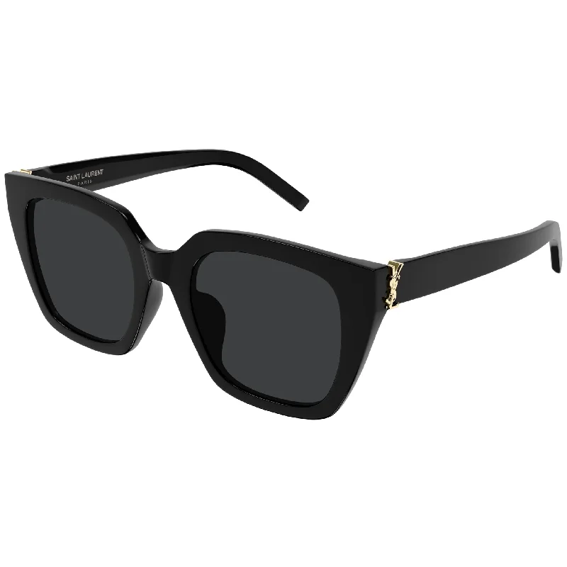 Reflective aviator sunglasses-Saint Laurent SL M 143 001 Black