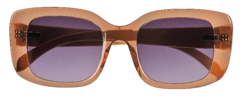 Mirrored lens sunglasses-SHORE - Crystal Brown