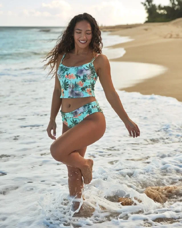 Bright floral bikini suit-SKYE BREEZY MICHELLE CROP TOP