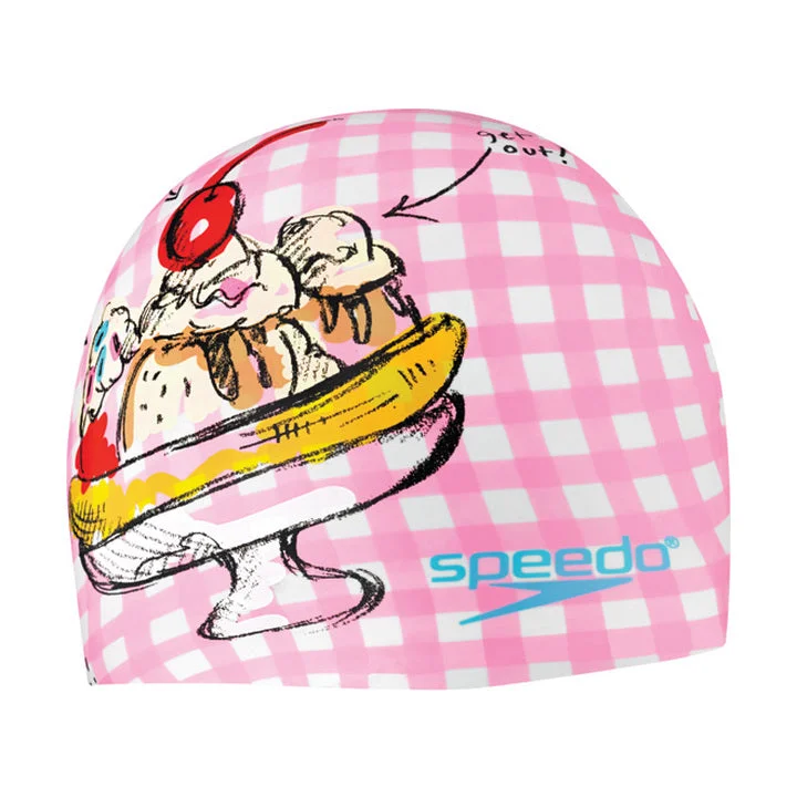 SPEEDO Sundae Sundae Fun Day Silicone Swim Cap - Elastomeric Fit (7510168)