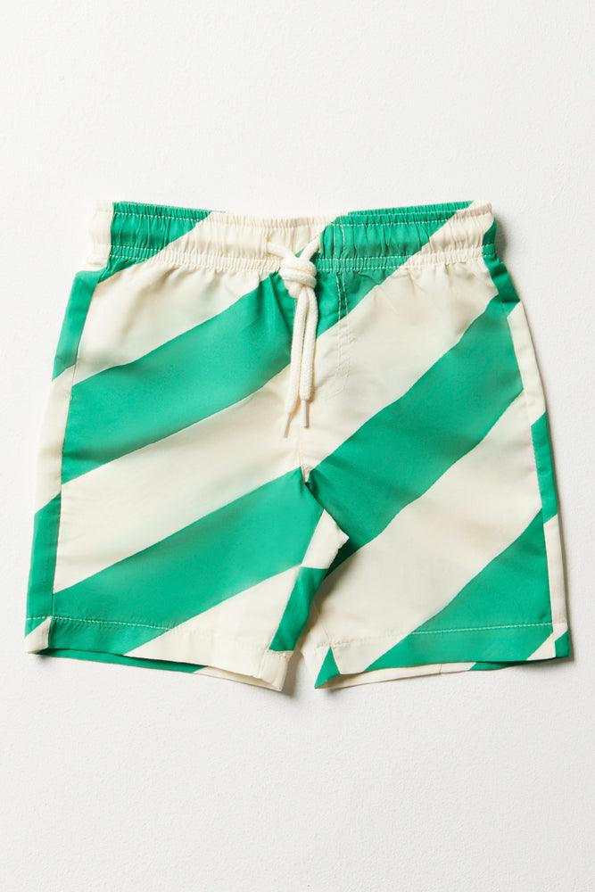 Stripe Swim Shorts Green