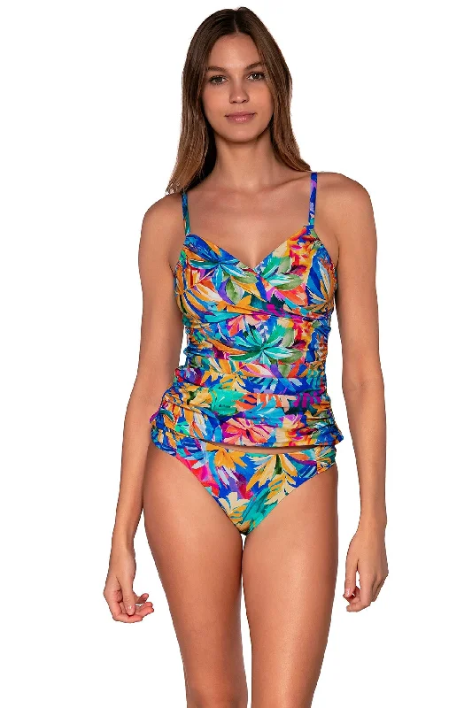 Mesh-overlay bikini set-Sunsets Alegria Simone Tankini