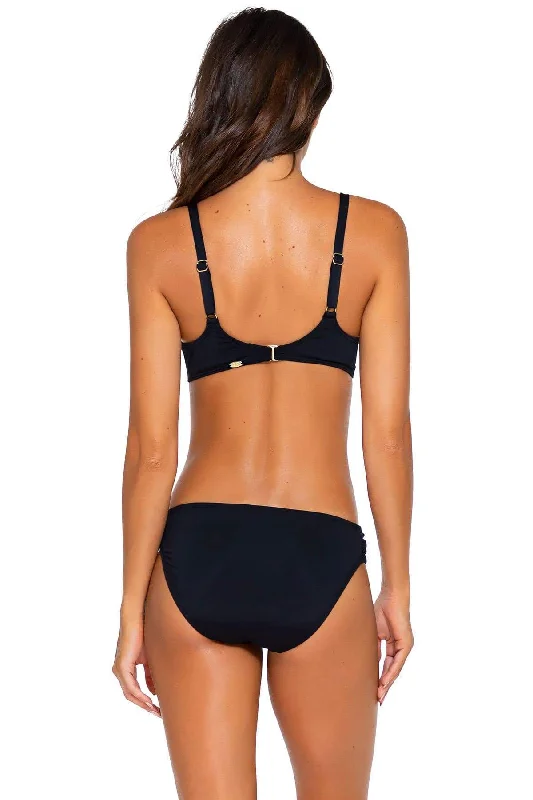 Tie-side striped bikini-Sunsets Black Femme Fatale Hipster