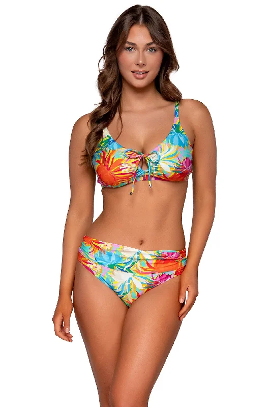 Cut-out polka bikini-Sunsets Lotus Kauai Keyhole Top