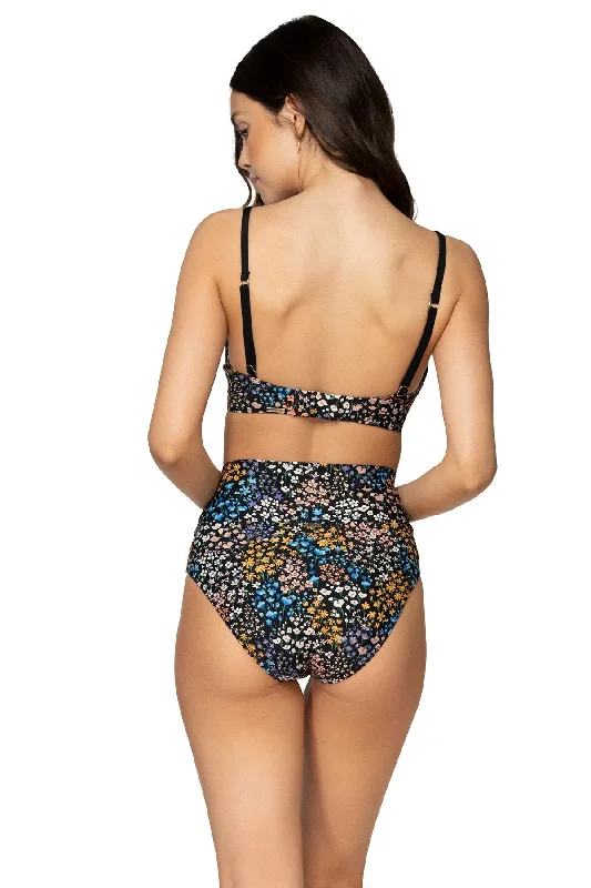 Strappy back bikini bottom-Sunsets Sunbloom Hannah High Waist