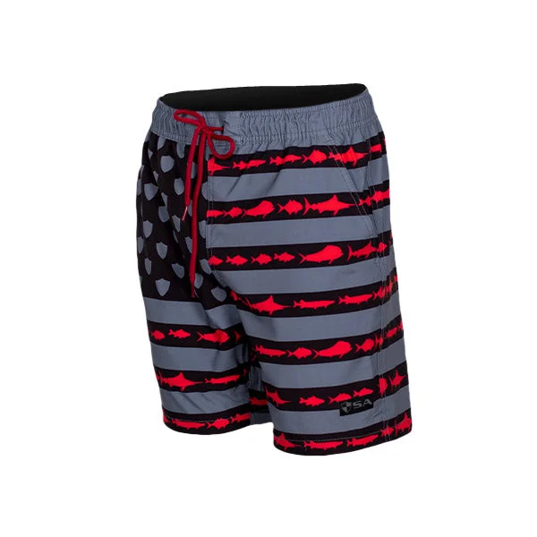 Swim Trunks | Blackout Fins & Stripes