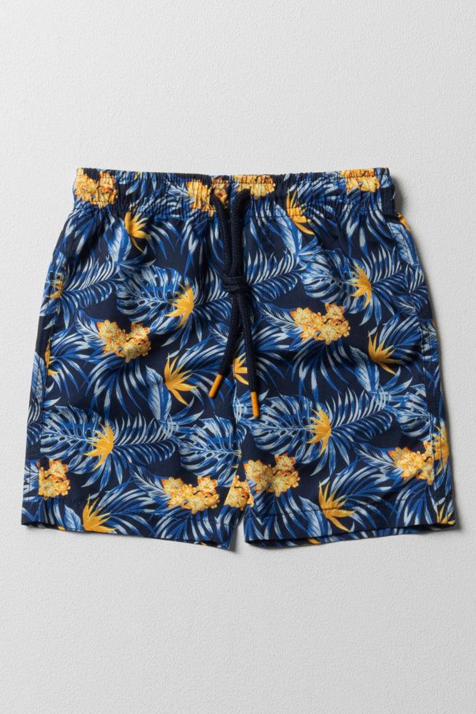 Tropical Swim Shorts Navy