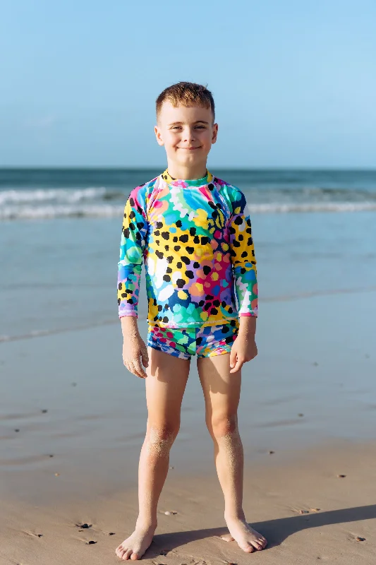 Kids Yamba Rash & Shorts Set in Kasey Swim by Kasey Rainbow