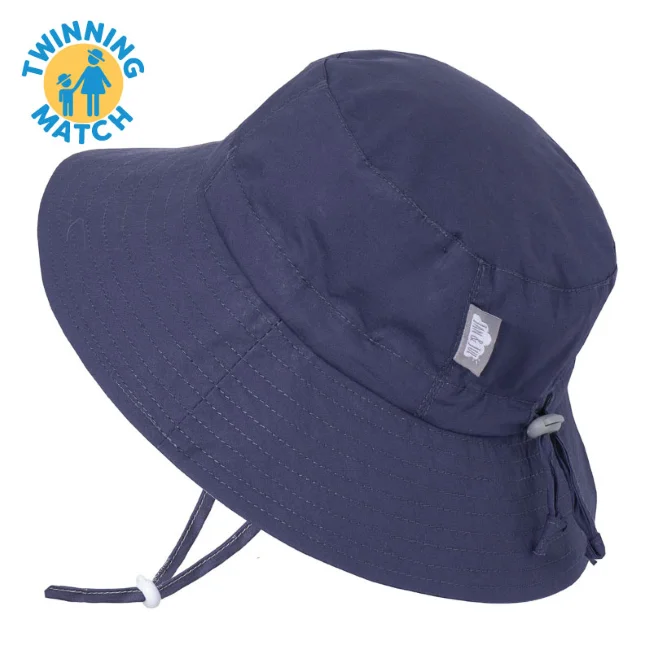 jan + jul by twinklebelle cotton bucket sun hat - navy