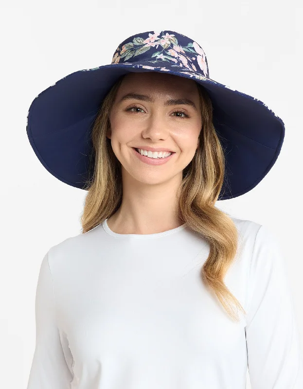 Ultra Wide Brim Printed Swim Sun Hat UPF 50+